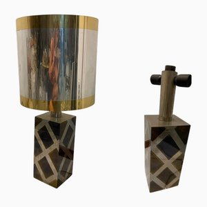 Brass and Chrome Table Lamps from Noel B. C., Italy, 1970s, Set of 2