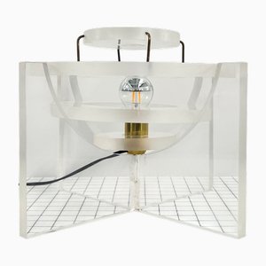 Lampe de Bureau Structural en Acrylique, Italie, 1970s
