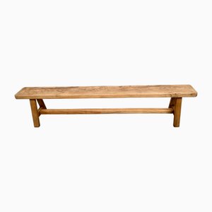 Large Elm Farmhouse Bench, 1950