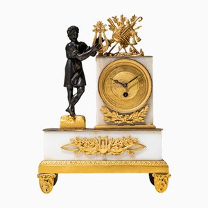 Horloge de Cheminée avec Figurine Orpheus, 1800s