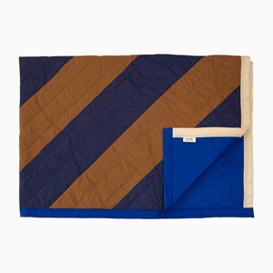Trapunta diagonale grande in cotone biologico di Granite + Smoke
