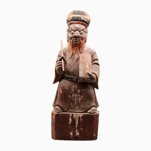 Antike chinesische Tudigong Holzstatue