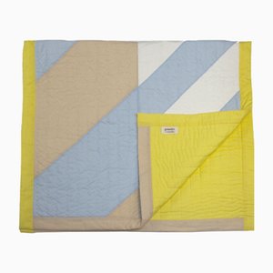 Small Diagonal Cotton Quilt by Granite + Smoke