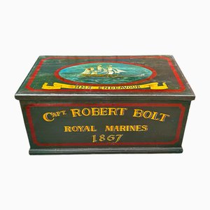 Commode HMS Endeavour en Pin Peint