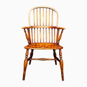 Antique Elm Mid Back Windsor Chair