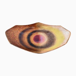 Vintage Enameled Copper Bowl attributed to Paolo De Poli, 1960s