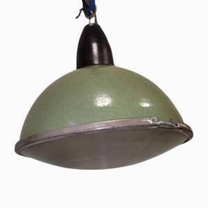 Lampada da fabbrica sovietica con smalto verde e bachelite, anni '60