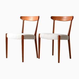 Scandinavian Chairs in Curved Teak, 1960s, Set of 2
