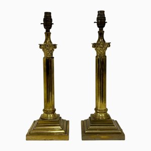 English Lamps in Brass, Set of 2