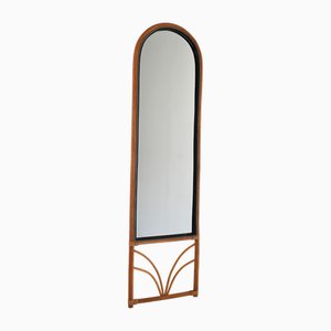 Scandinavian Mirror in Curved Bamboo, 1970s