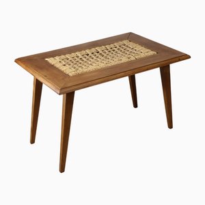 Vintage Oak and Rope Coffee Table, 1950s