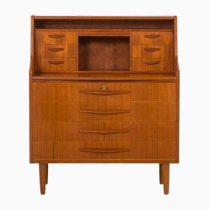 Moderner dänischer Mid-Century Sekretär aus Teak mit Schreibtisch & Waschtisch, 1960er