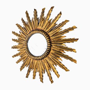 Sun Mirror in Gilded Wood, 1950s