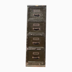 Vintage Industrial Metal Filing Cabinet, 1930s