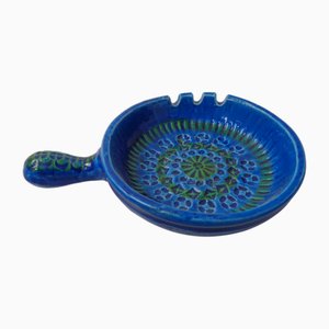 Vintage Italian 9814/13 Ceramic Ashtray by Aldo Londi for Bitossi, 1960s