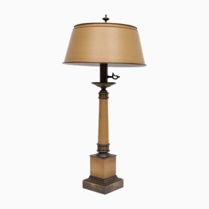 Lámpara de mesa Colum griega clásica grande de metal, 1970