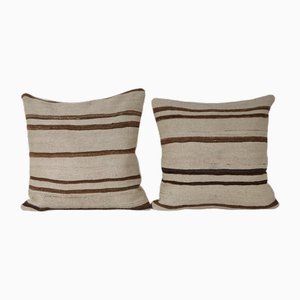 Housses de Coussin Kilim en Chanvre, Turquie, 2010s, Set de 2