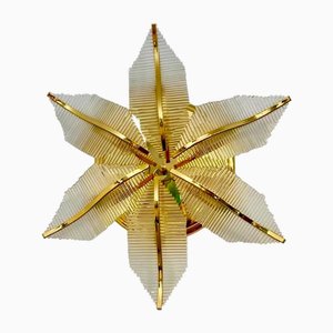 Palm Glass Wall Light from Maison Scoliari, 1970s