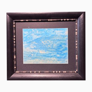 Dora Maar, Turquoise Abstract Composition, 1950s, Oil on Paper, Framed