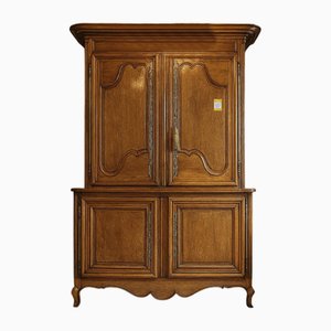 Armoire à Deux Corps Antique en Chêne, France