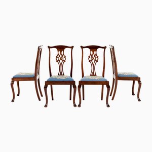 Georgianische Esszimmerstühle aus Mahagoni, 4 . Set