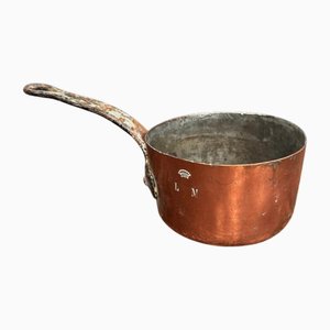 Casserole en Cuivre de LM, 19ème Siècle