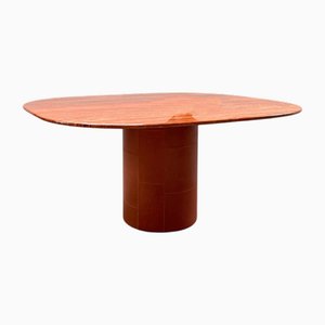 Tavolo da pranzo vintage in travertino di Afra & Tobia Scarpa per B&B Italia, anni '70