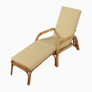 Chaise Longue Vintage en Bambou, 1960s