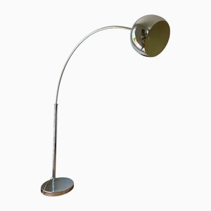 Große gewölbte Stehlampe aus verchromtem Metall, 1970