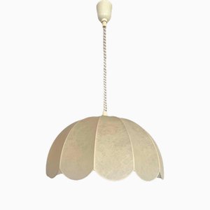 Verstellbare Deutsche Mid-Century Hängelampe mit Cocoon Flower von Goldkant Leuchten, 1970er