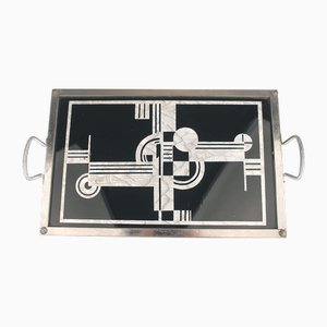 Plateau Art Déco avec Motifs Géométriques, 1930s