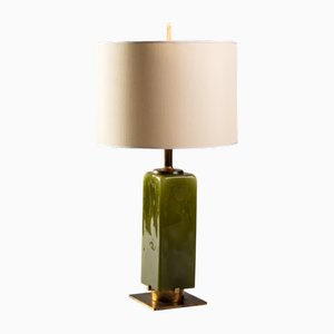 Mod. 80831 Table Lamp in Colored Glass and Brass from Stilnovo, 1960s