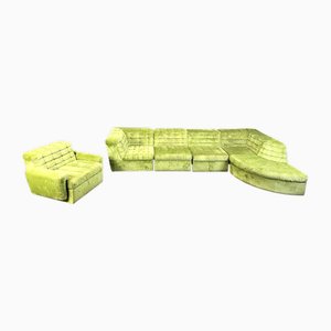 Modulares Vintage Samtsofa Laauser zugeschrieben, 1970er, 6er Set