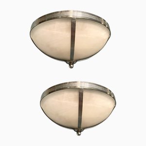 Große Wandleuchten aus Marmorglas von Zonca, 1970er, 2er Set