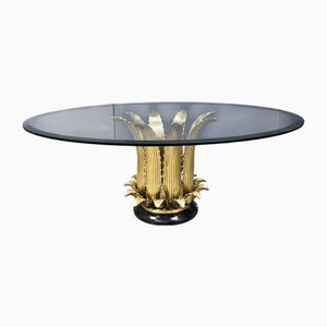 Italienischer Couchtisch aus Messing & Marmor, 1970er