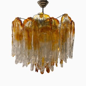Large Murano Glass Chandelier from AV Mazzega, 1970s