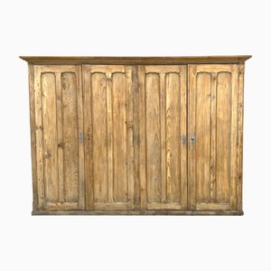 Antique School Four Door Cabinet in Pine