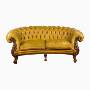 Vintage Chesterfield Sofa in Senfgelbem Leder, 1990er