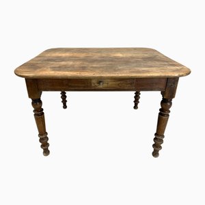 Square Turned Leg Bistro Table in Walnut