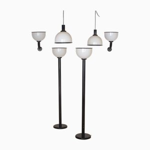 Französische Vintage Lampen, 1980er, 6er Set