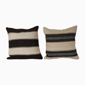 Housses de Coussin Kilim Vintage en Chanvre, Turquie, Set de 2
