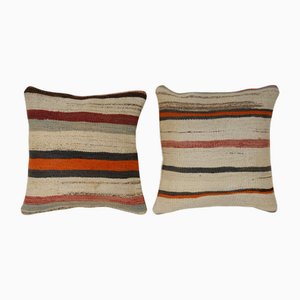 Housses de Coussin Kilim en Chanvre, Turquie, Set de 2