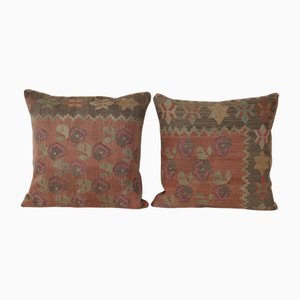 Housses de Coussin Anatolian à Motifs Géométriques, Set de 2
