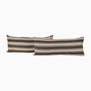 Turkish Hemp Kilim Cushion Covers, Set of 2