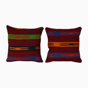Housses de Coussin Kilim Rayées, Set de 3