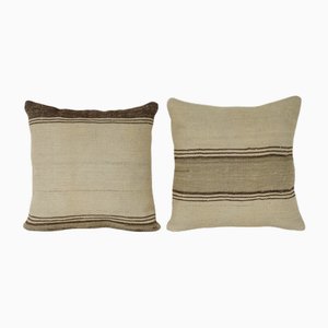 Housses de Coussin Kilim en Chanvre, Turquie, Set de 2