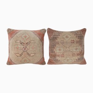Housses de Coussin Tapis Vintage, Turquie, Set de 2