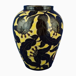 Vintage Italian Futurist Ceramic Vase from Bini & Carmignani Rbc, 1920s