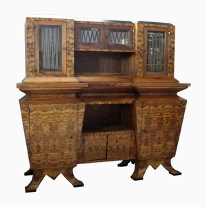 Aparador Art Déco de dos cuerpos, 1933. Juego de 2
