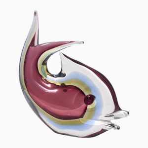 Vase Vintage Sommerso Violet en Verre de Murano par Poli pour Seguso, 1950s